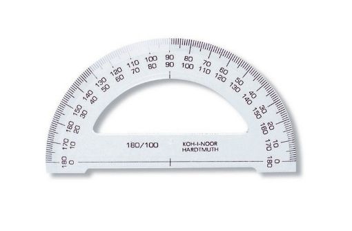 Εικόνα της Kohinoor protractor 180/100 transparent