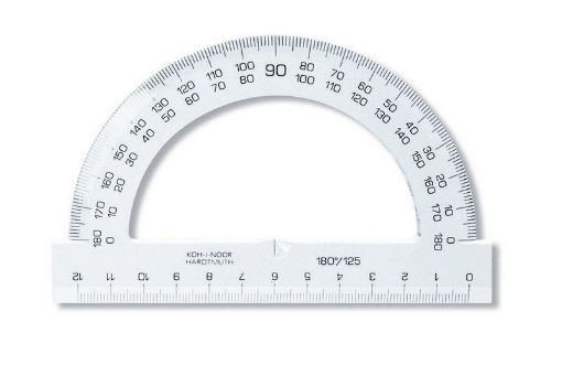 Εικόνα της Kohinoor protractor 180/125 transparent